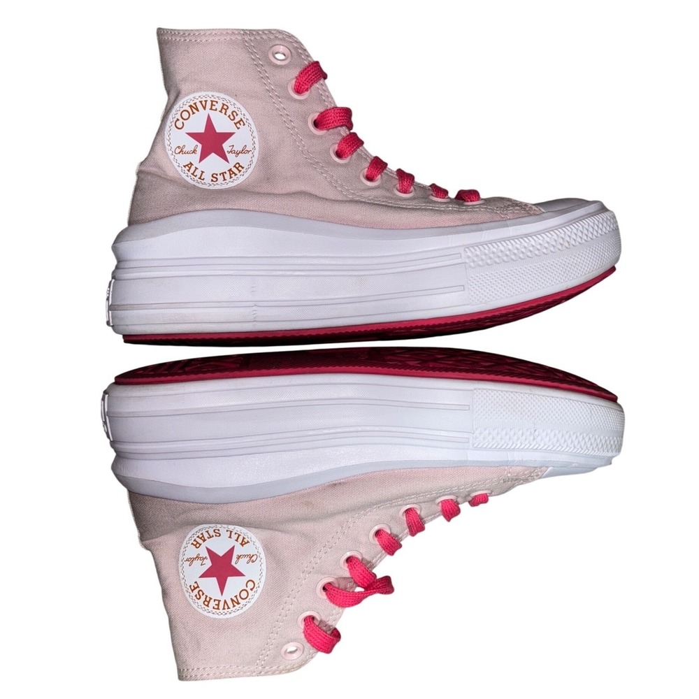 Converse Womens 7 Chuck Taylor All Star Move Platform Pink High Top Sneakers